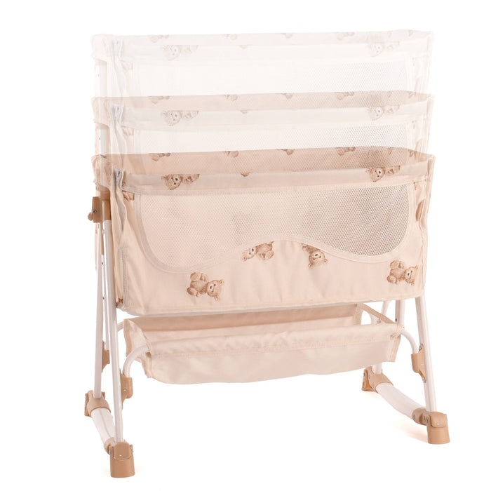 Roma Doll Bedside Crib - Teddy Bear Collection (front view) — Little Mamas Nursery