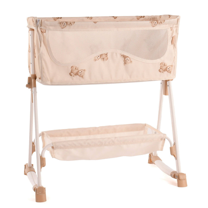 Roma Doll Bedside Crib - Teddy Bear Collection (alternate angle) — Little Mamas Nursery