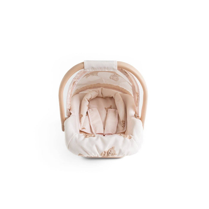 Roma Doll Car Seat - Teddy Bear Collection (side view) — Little Mamas Nursery