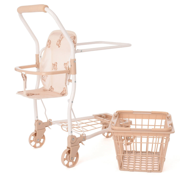 Roma Doll Shopping Trolley - Teddy Bear Collection (front view) — Little Mamas Nursery