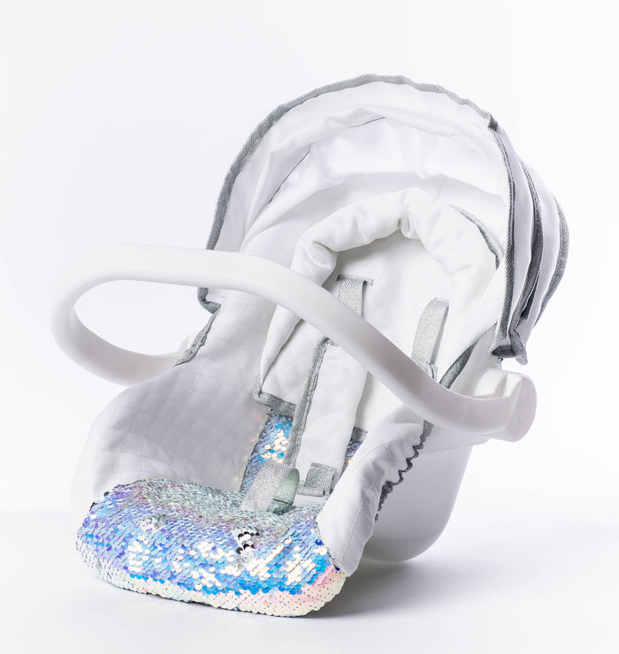 Roma Dolls Car Seat - Mermaid Collection (side view) — Little Mamas Nursery
