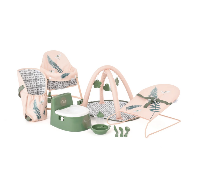 Roma Fern Bundle – 10-Piece Nursery Playset, High Chair & Car Seat (close-up) — Little Mamas Nursery