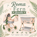 Roma Fern Bundle – Single Doll Pram & Bedside Crib Set — Little Mamas Nursery