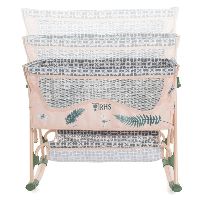 Roma RHS Doll Bedside Crib - Fern Collection (side view) — Little Mamas Nursery