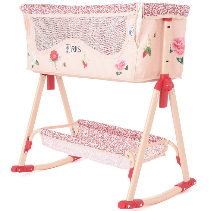 Roma RHS Doll Bedside Crib - Flora Collection (close-up) — Little Mamas Nursery