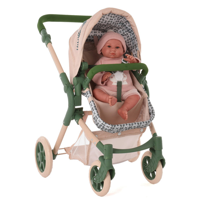 Roma RHS Single Doll Pram - Fern Collection (styled) — Little Mamas Nursery