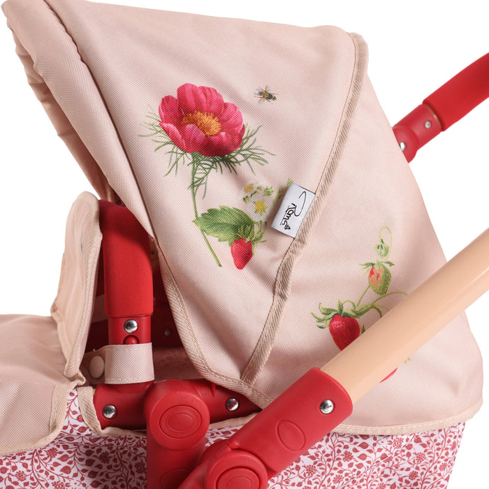 Roma RHS Twin Dolls Pram - Flora Collection (detail) — Little Mamas Nursery