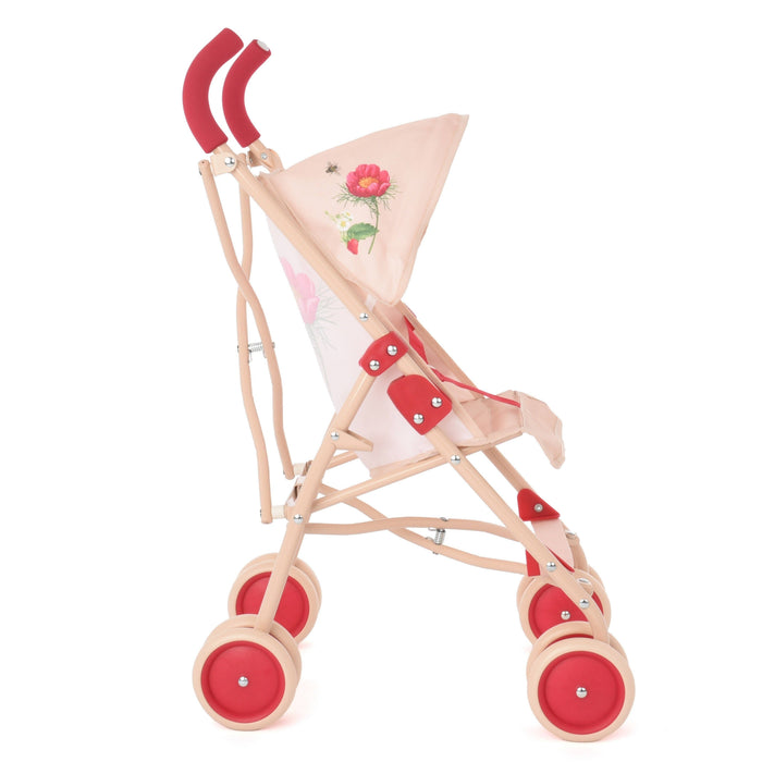 Roma RHS XL Umbrella Doll Buggy - Flora Collection (side view) — Little Mamas Nursery