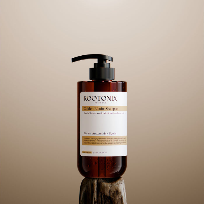 Rootonix Golden Biotin shampoo 500ml - Soins Anti-Casse ( Anti-Chute / Réparation + Repousse Cheveux )