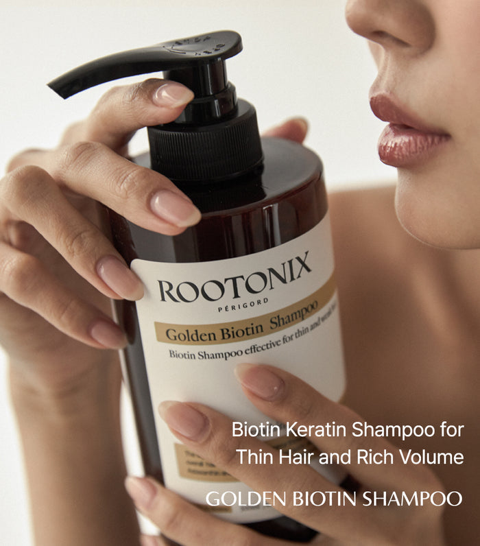 Rootonix Golden Biotin shampoo 500ml - Soins Anti-Casse ( Anti-Chute / Réparation + Repousse Cheveux )
