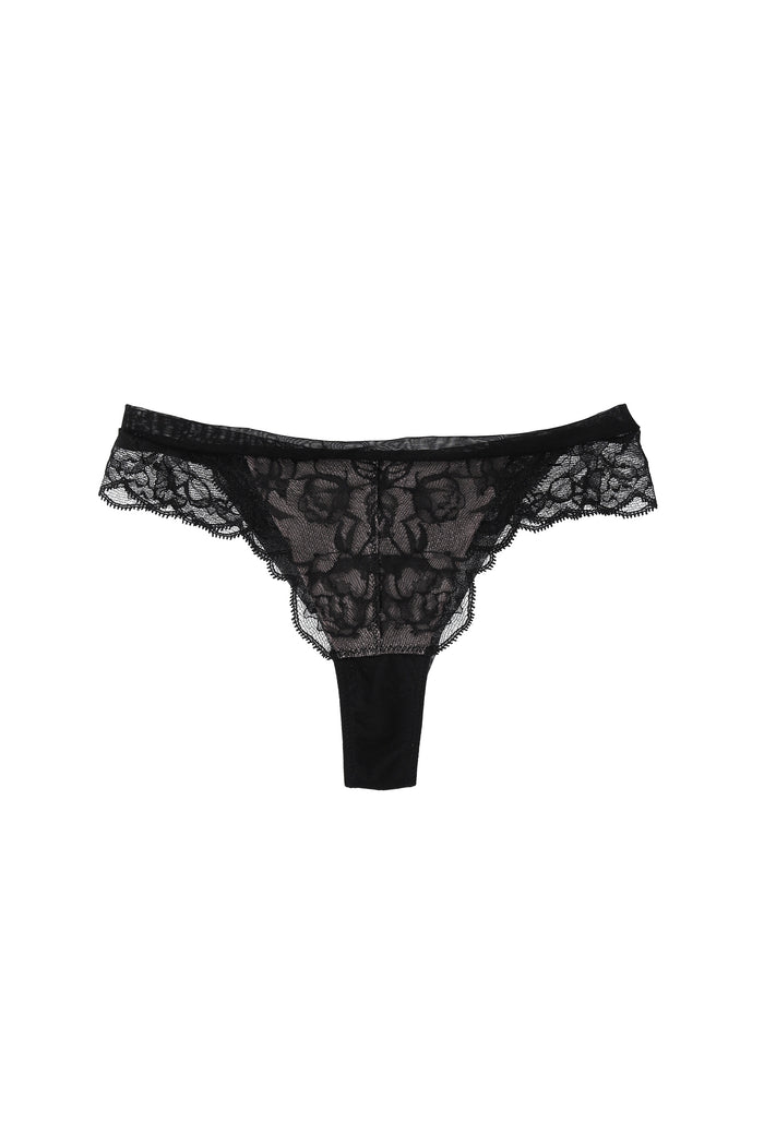 sheer black / S