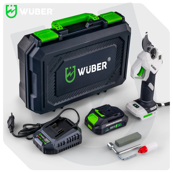 Sekator akumulatorowy nożyce 20V [Zestaw: Akumulator i ładowarka] WUBER