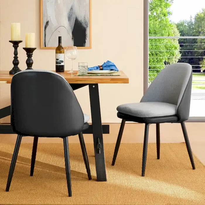 Set of 2/4/6 Mid-Century Modern Faux Leather Accent Dining Chairs
