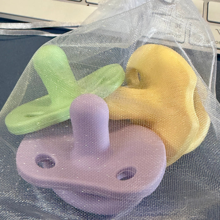 Silicone Pacifier Sets for Silicone Babies (side view) — Little Mamas Nursery