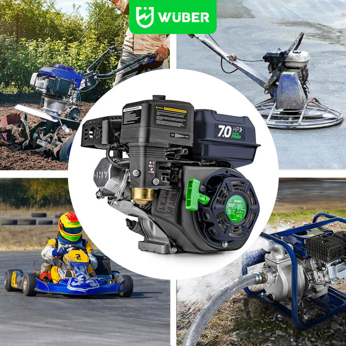 Silnik spalinowy 7 KM wałek 20 mm OVH +olej WUBER