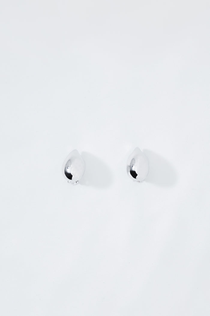 Silver Drop Clip Earrings