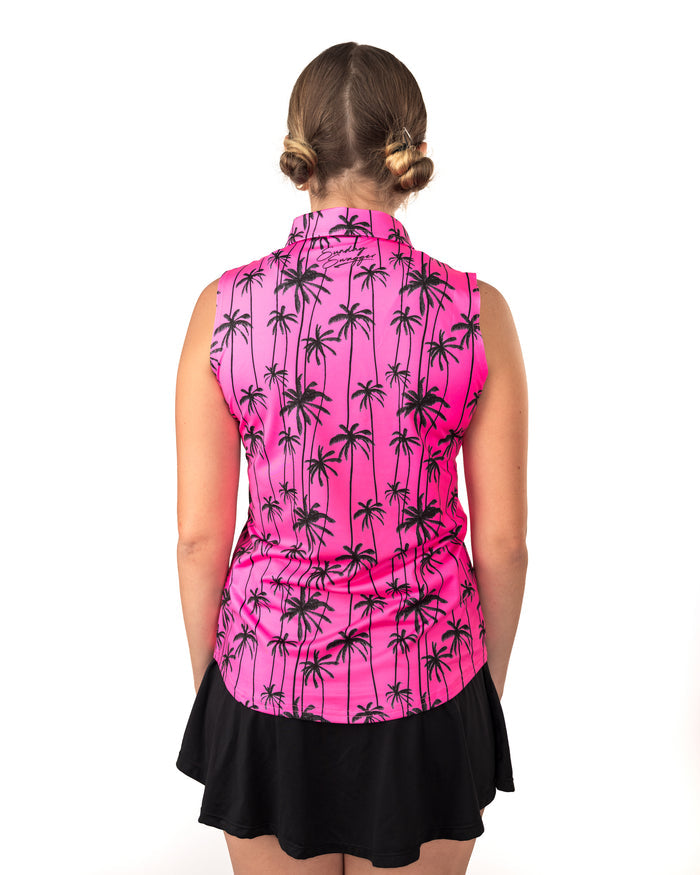 Sizzlin' hot pink women's golf shirt