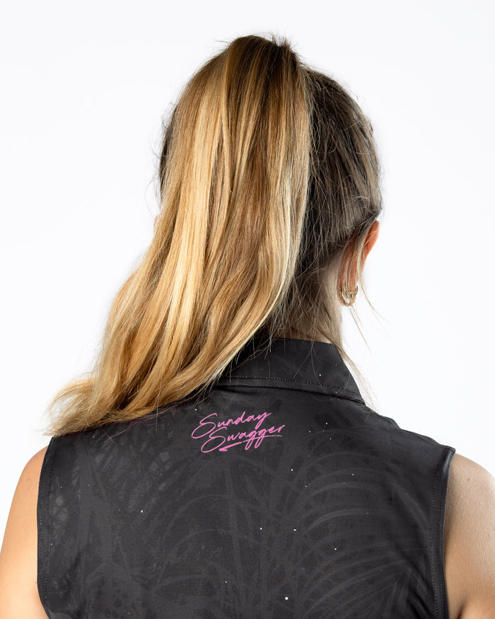 Stardust gray womens golf polo | Sunday Swagger