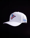Stars and Stripes Snapback Hat - White