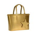 Rose scented big star shaped jelly bag charms in color gold
