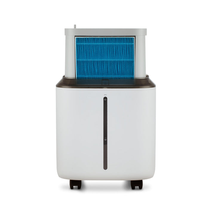 Levoit Superior 6000S Smart Evaporative Humidifier with visible blue wick filter, showcasing the air filtration system