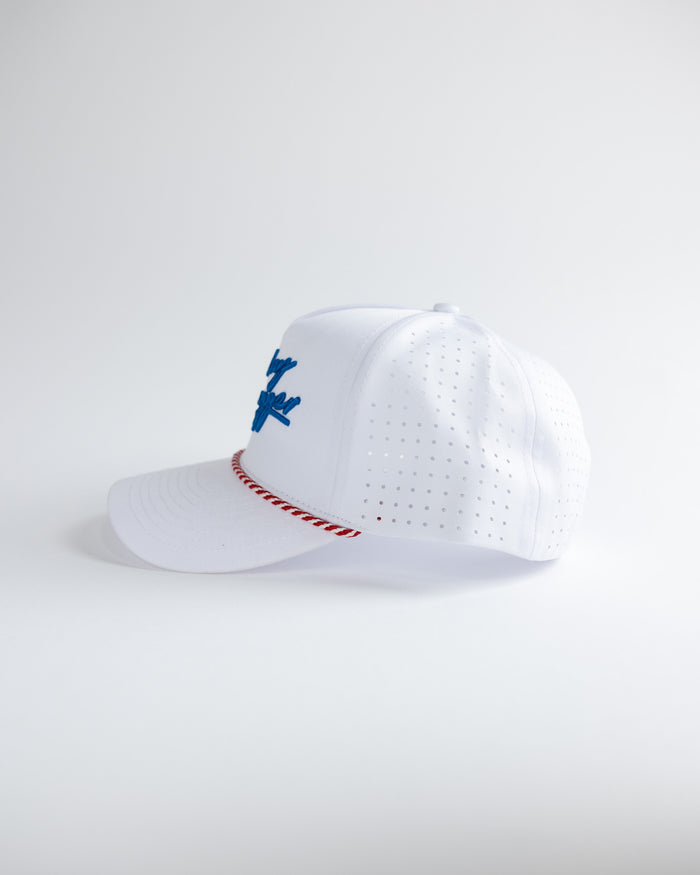 Sunday Swagger red, white, and blue hat