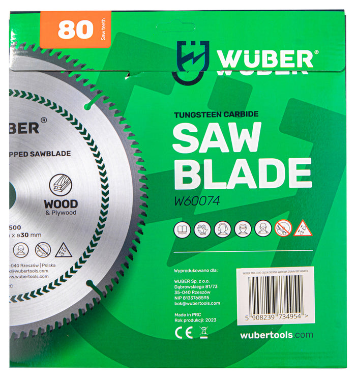 Zielona Sklep narzędziowy WUBER tarcza pilarska Saw Blade z węglikiem wolframu
