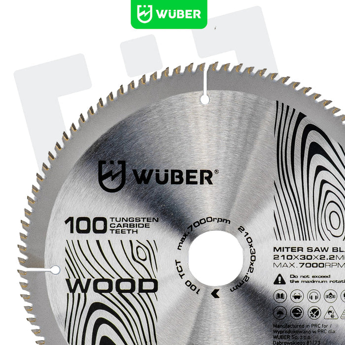 Tarcza widiowa do drewna 210x30 mm 100T WUBER
