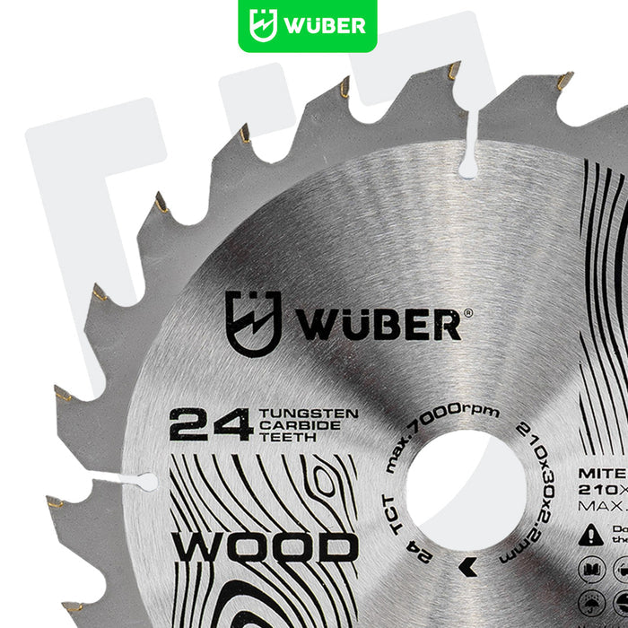 Tarcza widiowa do drewna 210x30 mm 24T WUBER