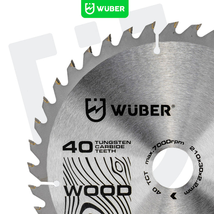Tarcza widiowa do drewna 210x30 mm 40T WUBER