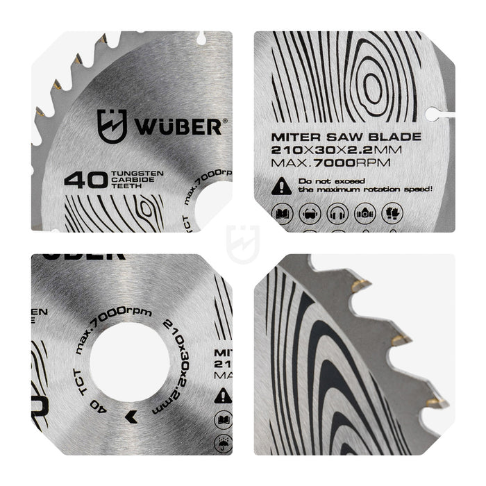Tarcza widiowa do drewna 210x30 mm 40T WUBER