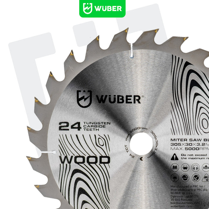 Tarcza widiowa do drewna 305x30 mm 24T WUBER