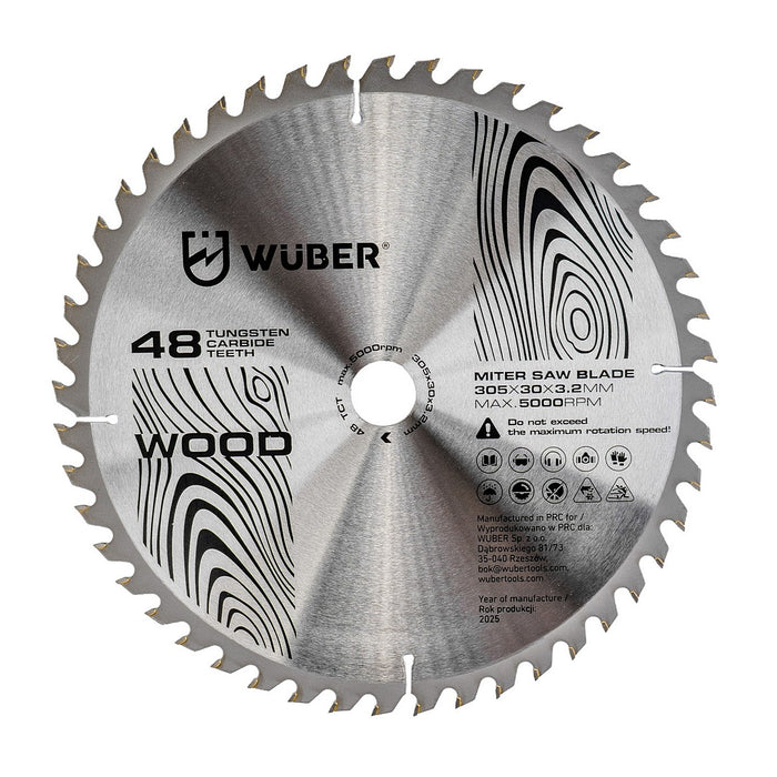 Tarcza widiowa do drewna 305x30 mm 48T WUBER