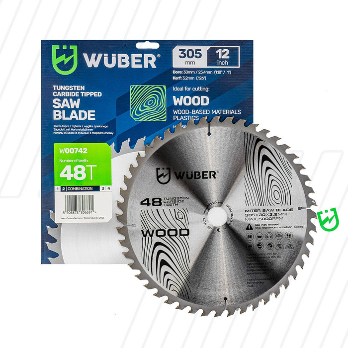 Tarcza widiowa do drewna 305x30 mm 48T WUBER