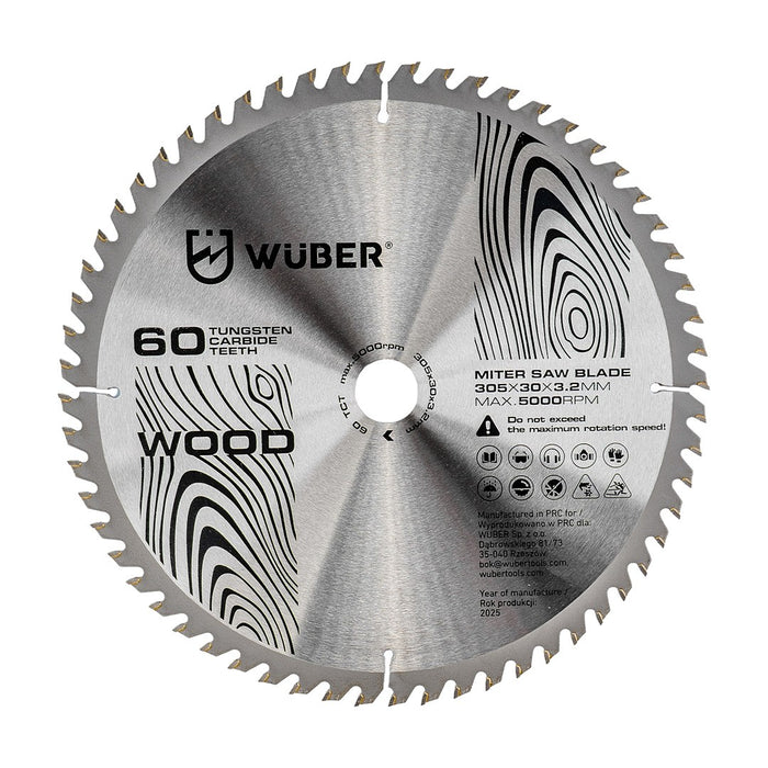 Tarcza widiowa do drewna 305x30 mm 60T WUBER