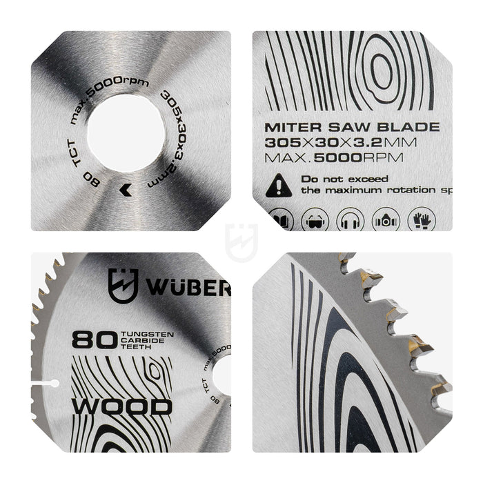 Tarcza widiowa do drewna 305x30 mm 80T WUBER