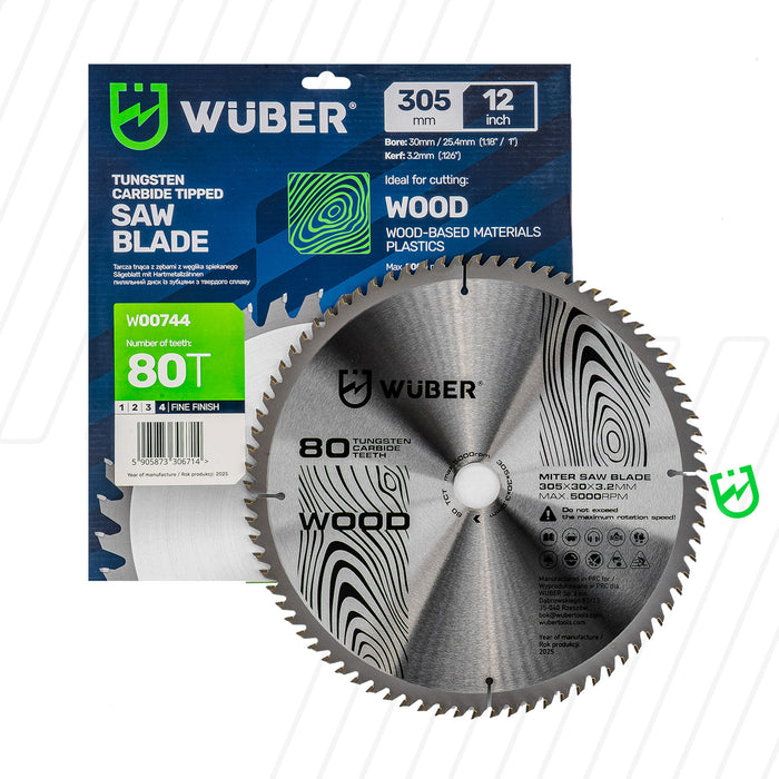Tarcza widiowa do drewna 305x30 mm 80T WUBER