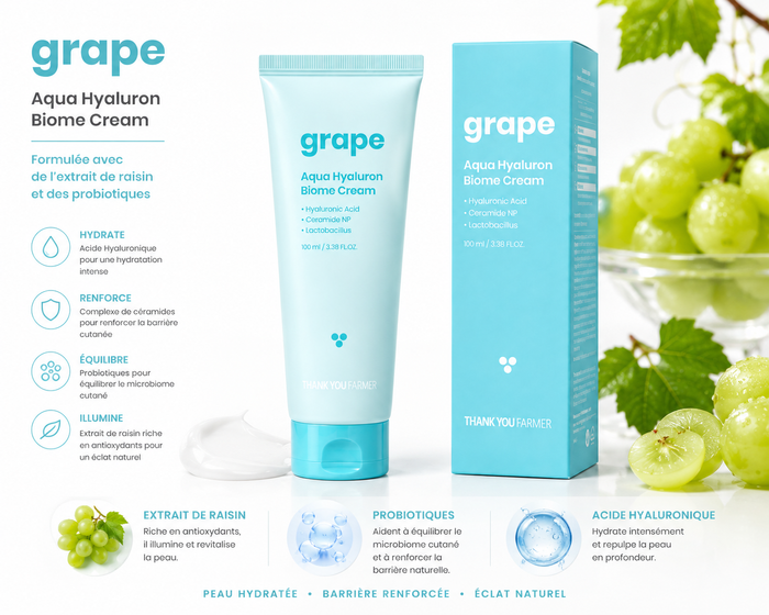Thank You Farmer Grape Aqua Hyaluron Biome Cream 80ml