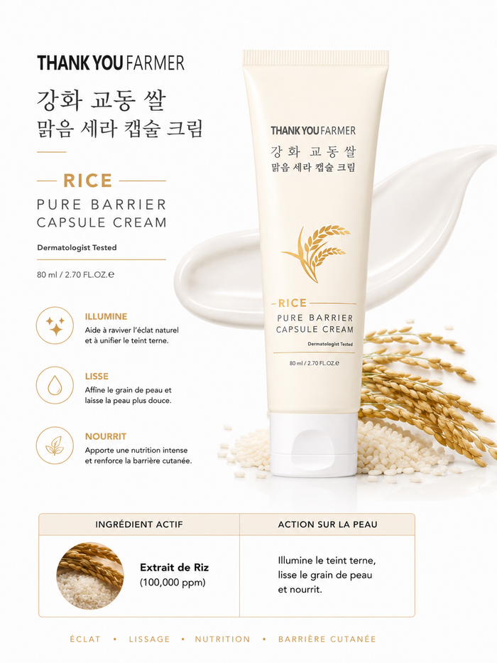 THANK YOU FARMER Rice Pure Barrier Capsule Cream (80ml)