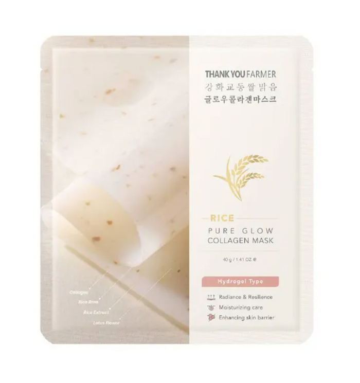 THANK YOU FARMER Rice Pure Glow Collagen Mask (40g)