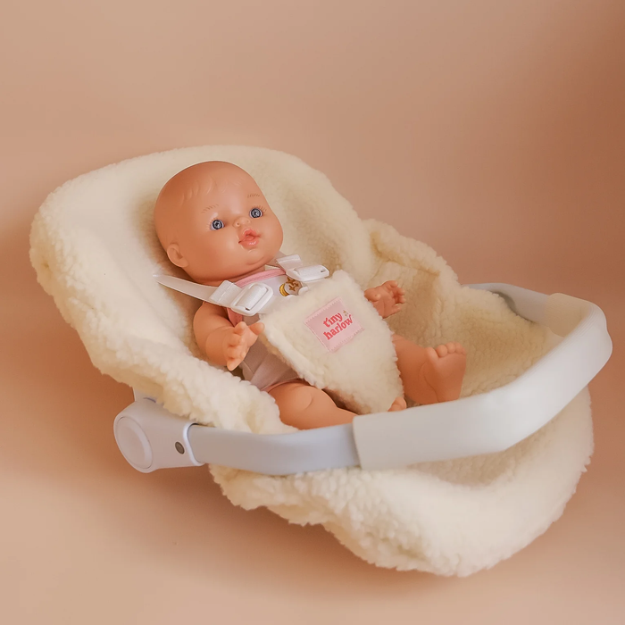 Tiny Harlow Car Seat - Pink Ducky (alternate angle) — Little Mamas Nursery