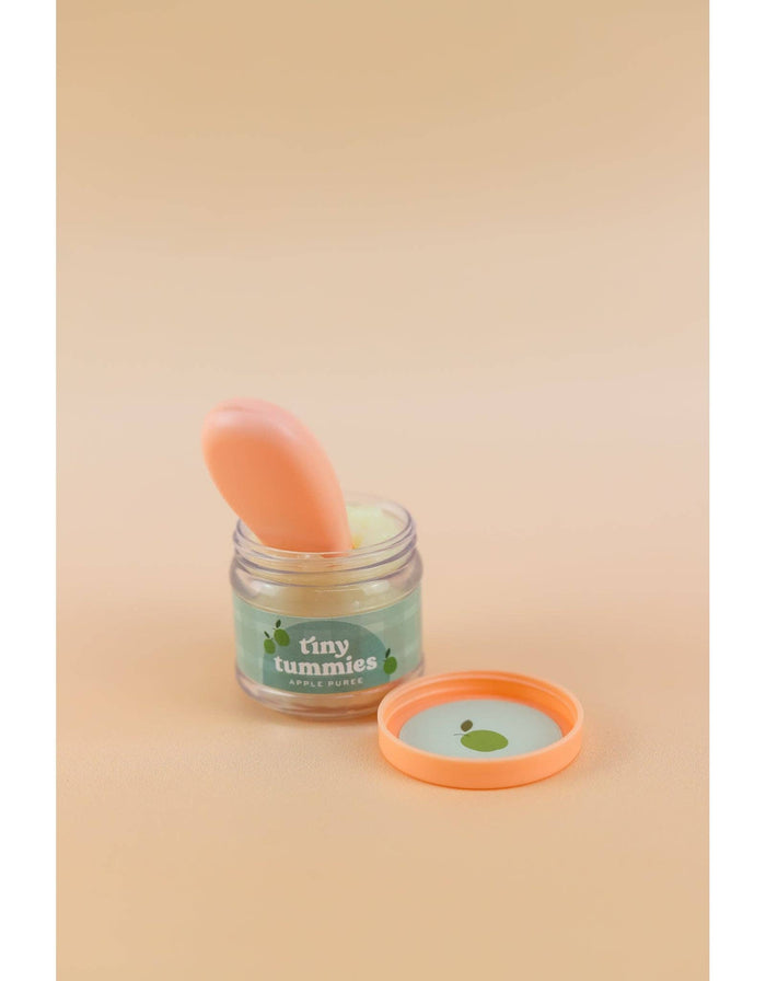 Tiny Tummies Apple Jelly Jar & Magic Spoon (side view) — Little Mamas Nursery