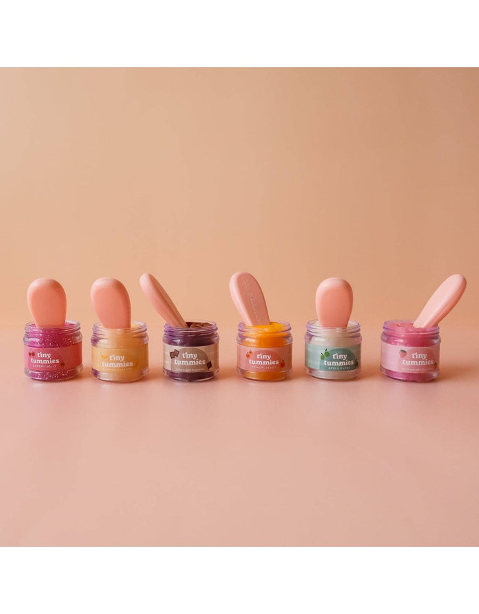 Tiny Tummies Chocolate Pudding Jar & Magic Spoon (alternate angle) — Little Mamas Nursery