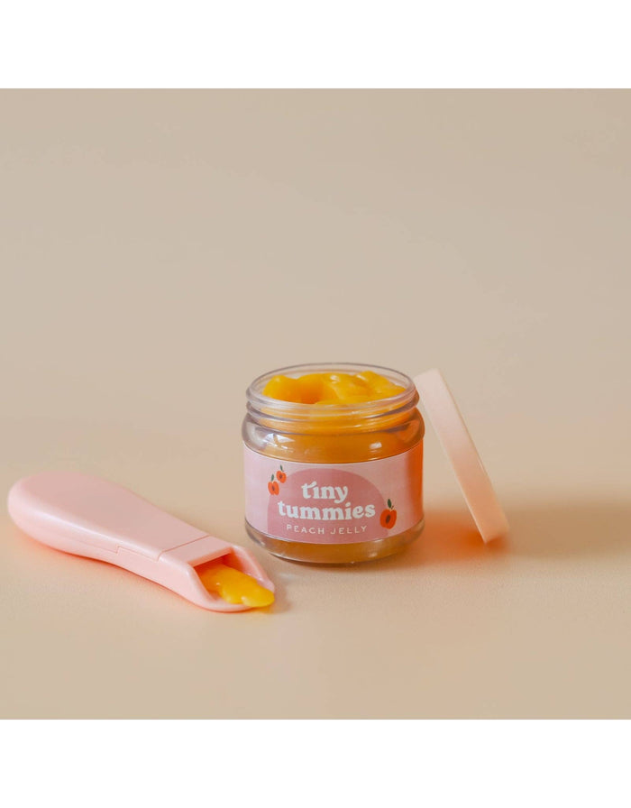 Tiny Tummies Peach Jelly Jar & Magic Spoon (additional view) — Little Mamas Nursery