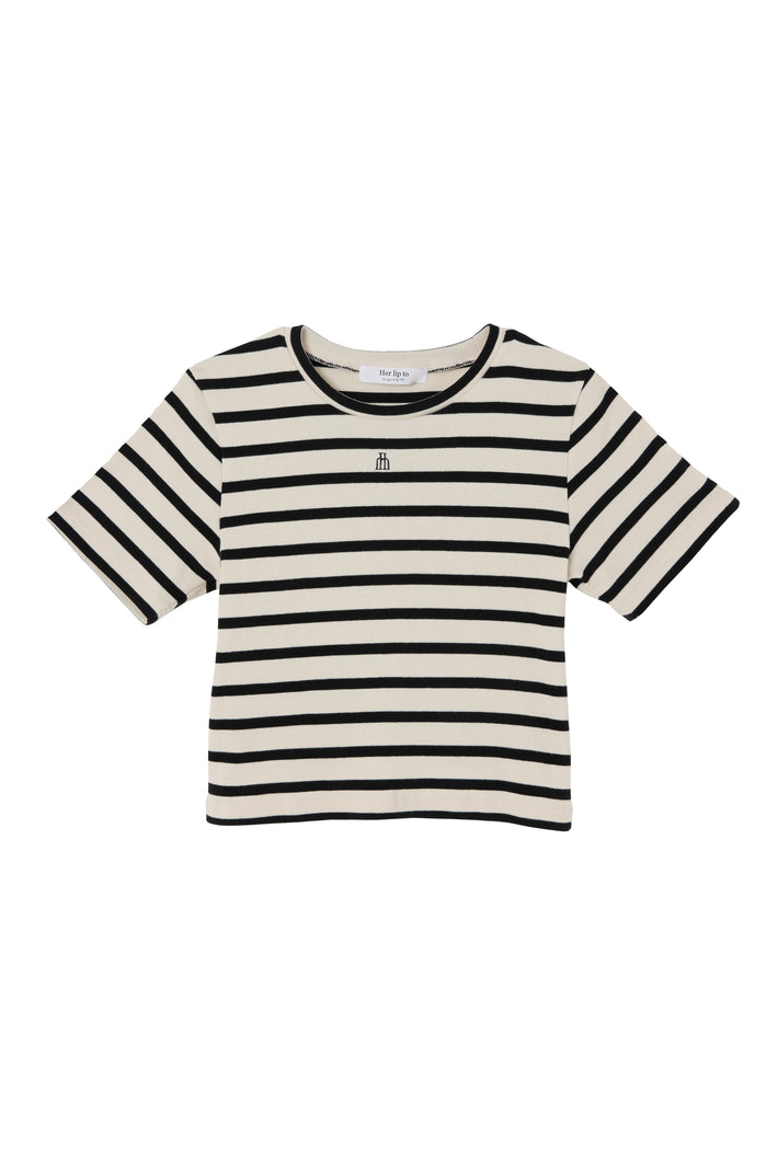 Trois Logo Ribbed Tee