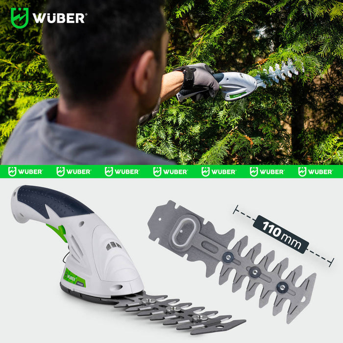 Długość ostrza - 110 mm - w trymerze do krzewów WUBER