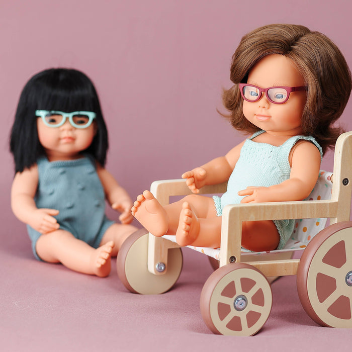 Turquoise Doll Glasses (detail) — Little Mamas Nursery