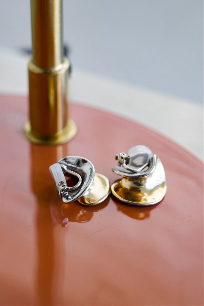 Two-Tone Hoop Earrings