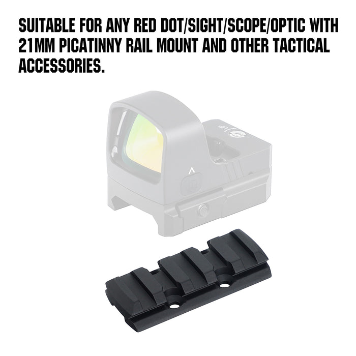 Universal Picatinny Rail Rib Mount for Compact Red Dot Optic fit 0.395' Ventilated Ribs Shotgun Accessories