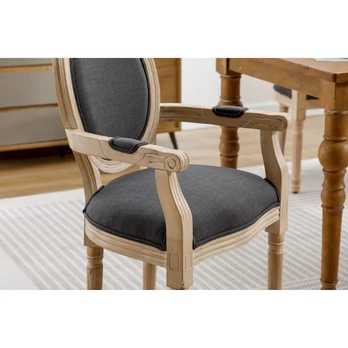 Upholstered Fabric Dining Armchair Set of 2